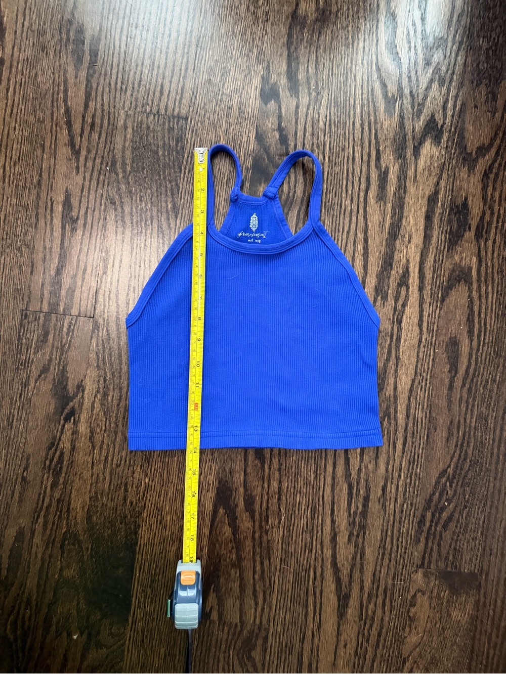 FP Movement Blue Ribbed Crop Tank - Picture 9 of 11
